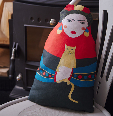 Frida doll shaped cushion