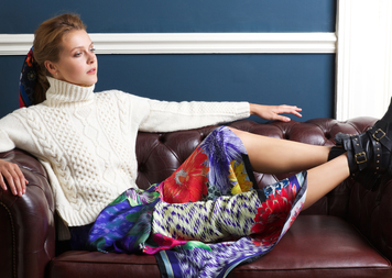 A fashionable pairing: Susannagh Grogan's scarves & Madigan's knits