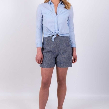 Tweed Shorts - Blue