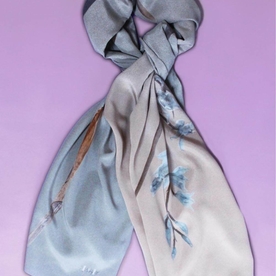 "Wild Orchid" Silk Scarf