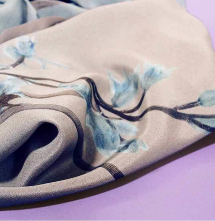 "Wild Orchid" Silk Scarf