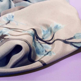 "Wild Orchid" Silk Scarf