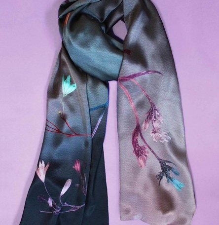 "Kerry Lily" Silk Scarf