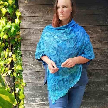 Luxury Silk & Merino Poncho