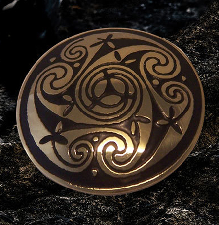 Celtic Spirals Brooch / Pin