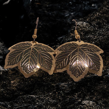 Wild Atlantic Way Sycamore Leaf Earrings