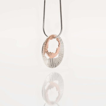 Shell Silver and Rose Gold Pendant