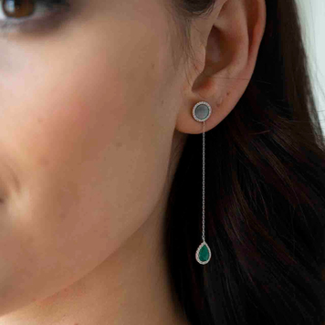 Drop Malachite Earrings