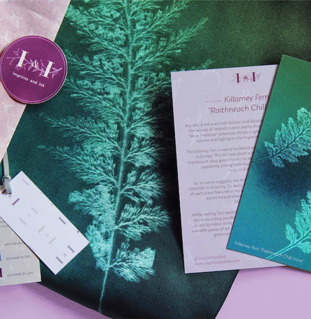 "Killarney Fern" Silk Scarf