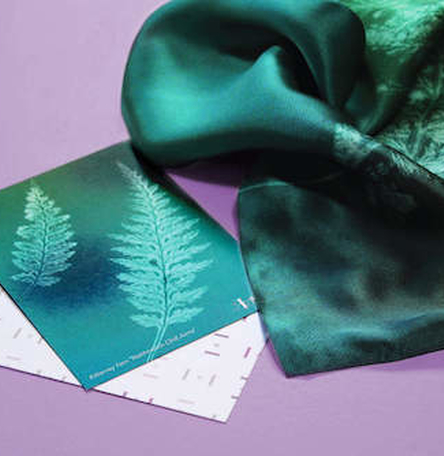 "Killarney Fern" Silk Scarf