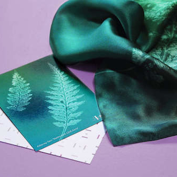 "Killarney Fern" Silk Scarf