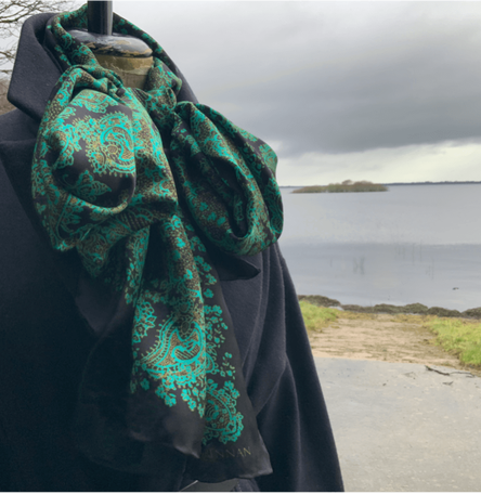 'James' Copper Verdigris & Peat Brown Scarf