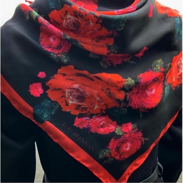 'Mayo Rose' Silk Twill Scarf