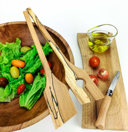 Spalted Beech Salad Spoons