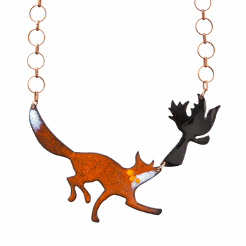 Aesop's Fox and Crow Necklace