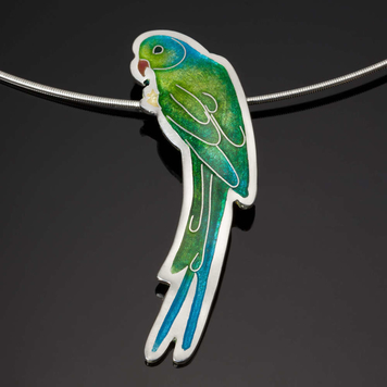 Green Parakeet Pendant