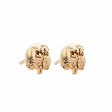 Gold Snout Stud Earrings