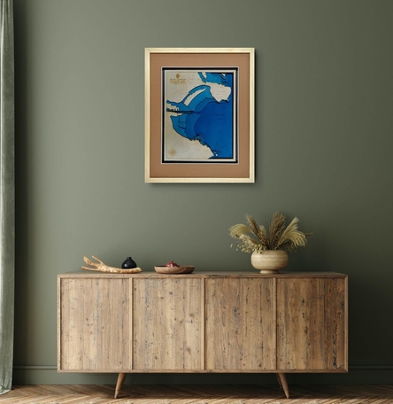 Dublin Bay Coastal Wall Art Map