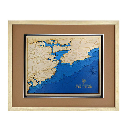 Cork City Coastal Wall Art Map