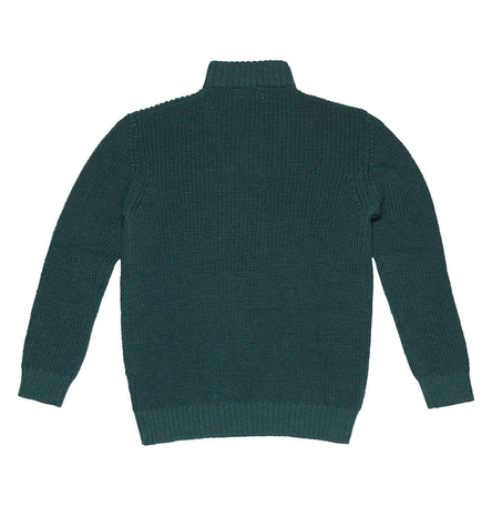 Reefer Ribbed Zip Neck Sweater