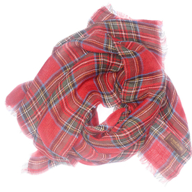 Irish linen Scarf Royal Stewart Tartan