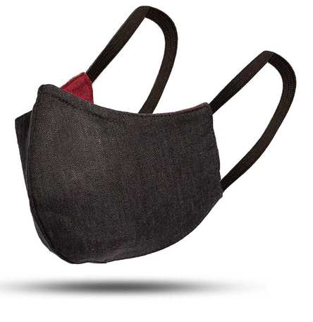 Linen Mask Grey/Red
