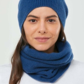 Cashmere Slouch Rib Hat & Snood bundle