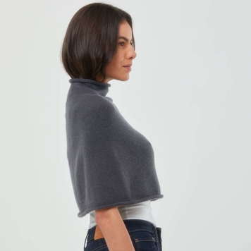Cashmere Cropped Poncho