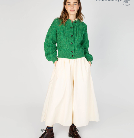Clover Cropped Aran Cardigan Clover Cropped Aran Cardigan
