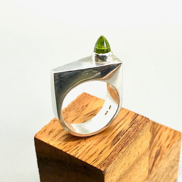 "Stature" Silver Ring with Peridot