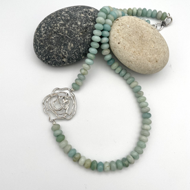 “Rose with Apatite” Handmade Necklace