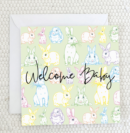 'Welcome Baby' Greeting Card'Welcome Baby' Greeting Card