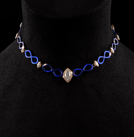 Electric Blue Diamond Necklace Electric Blue Diamond Necklace