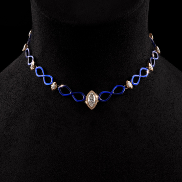Electric Blue Diamond Necklace