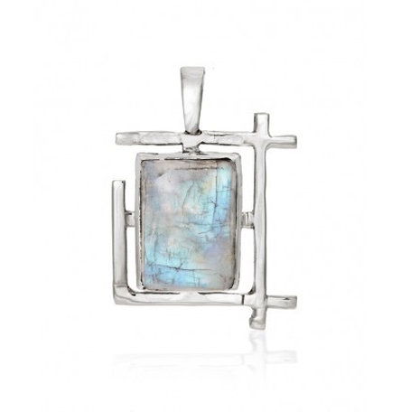 Art Deco Pendant in Moonstone