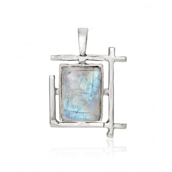 Art Deco Pendant in Moonstone