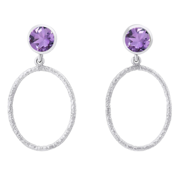 Lunar Earrings in Amethyst