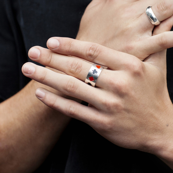 Enamelled Poker Ring