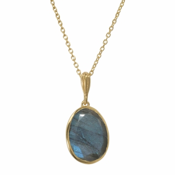 Gold Vermeil Baja Pendant with Labradorite