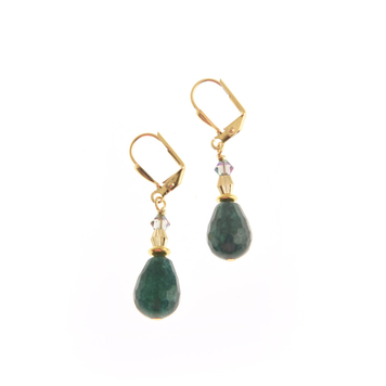 Wilde Emeralde Teardrop Short Earrings