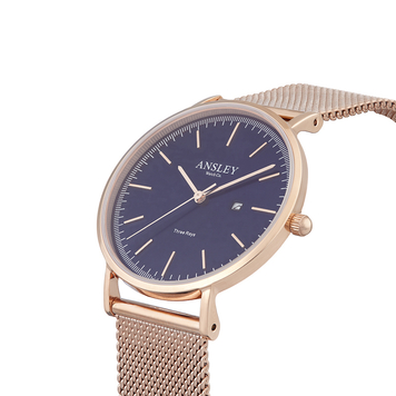 Three Rays Rose Gold Sapphire Blue (36mm) – 36B7S