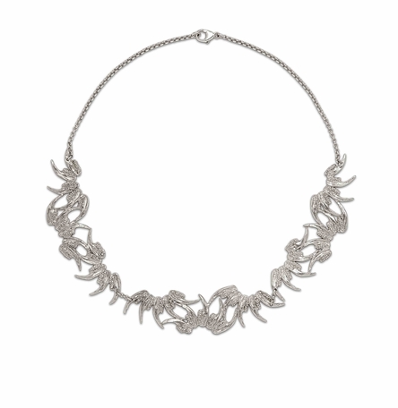 Silver Nouveau Climber Necklace