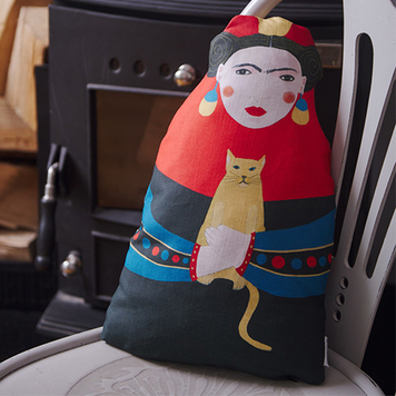 Frida doll shaped cushion