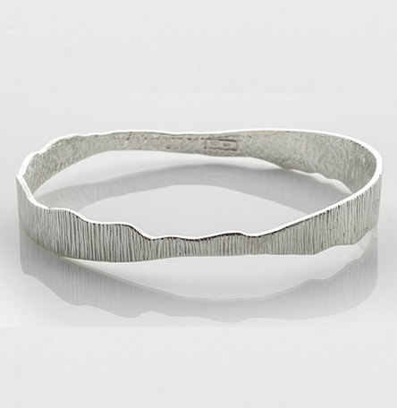 Sterling Silver Irish Designer Bangle - Shell Collection