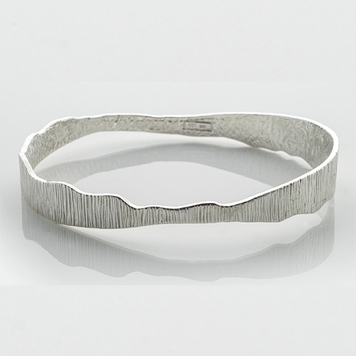 Sterling Silver Irish Designer Bangle - Shell Collection