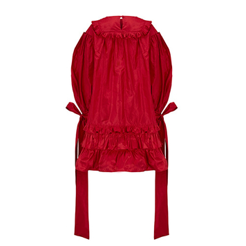 Cardinal Red Silk Taffeta Dress