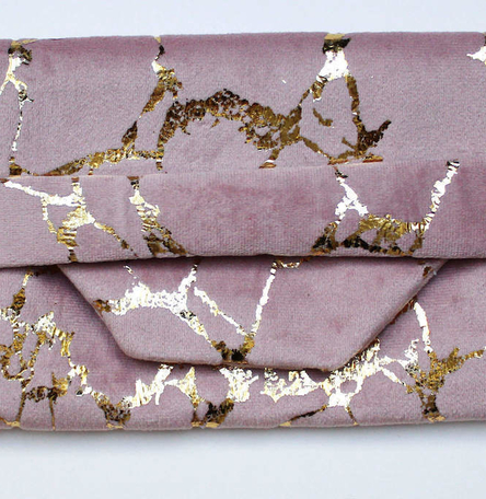 Blush & Gold Crackle Pouch