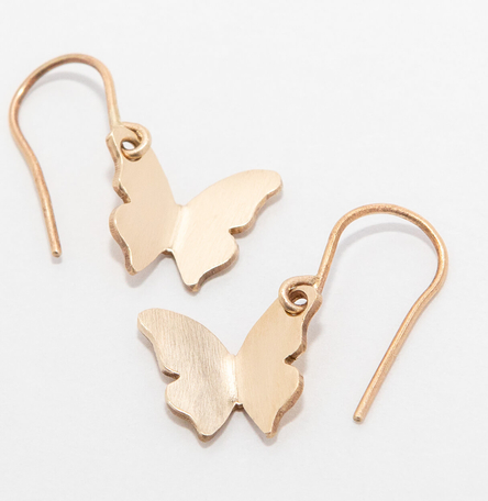 Gold Butterfly Earrings