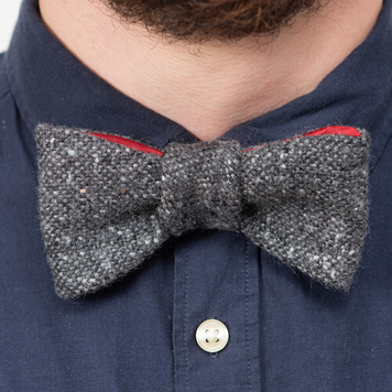 Charcoal Donegal Tweed Bow Tie
