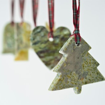 Selection of Connemara Marble Christmas Ornaments